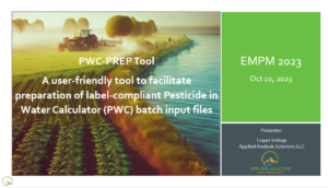 PWC-PREP Tool: A user-friendly tool to facilitate preparation of label-compliant Pesticide in Water Calculator (PWC) batch input files