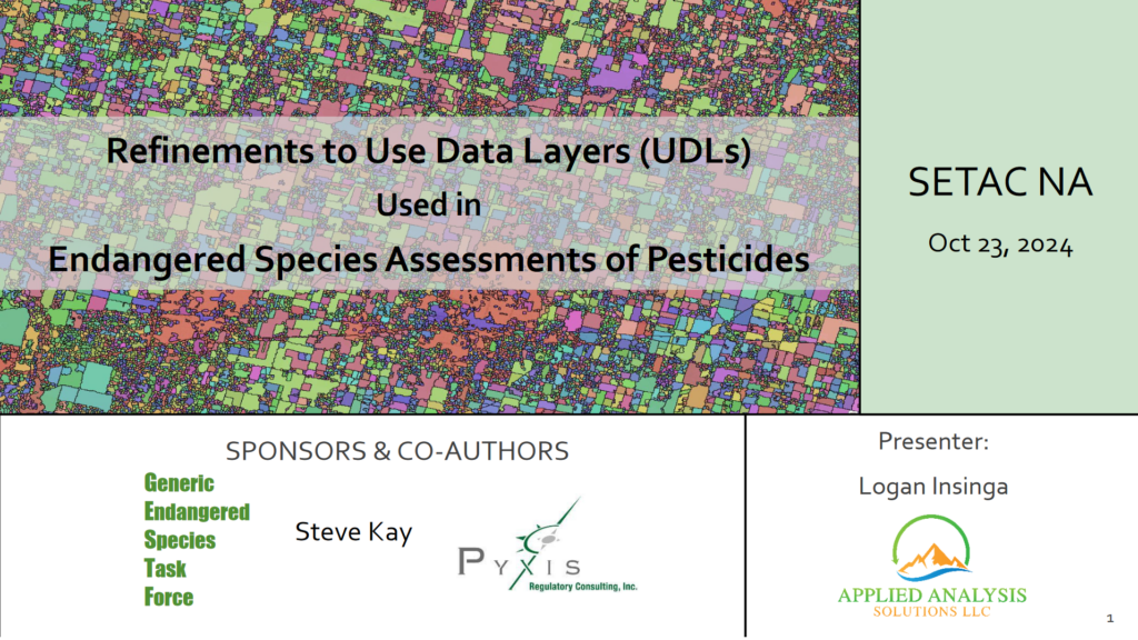 Refinements to Use Data Layers (UDLs) Used in Endangered Species Assessments of Pesticides