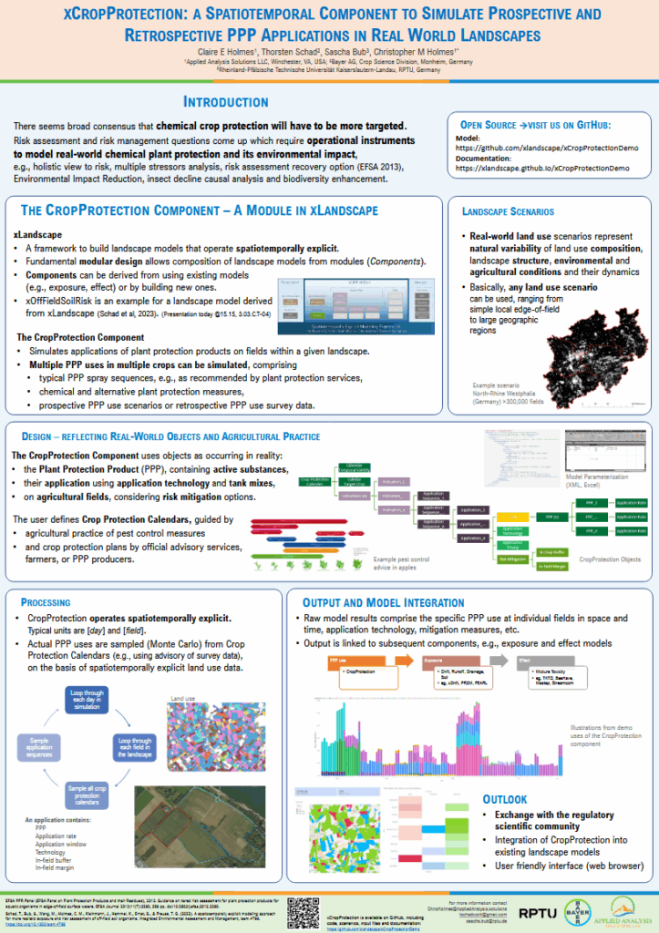xCropProtection: a Spatiotemporal Component to Simulate Prospective and Retrospective PPP Applications in Real World Landscapes